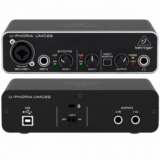 behringer u-phoria umc22 usb audio interface driver